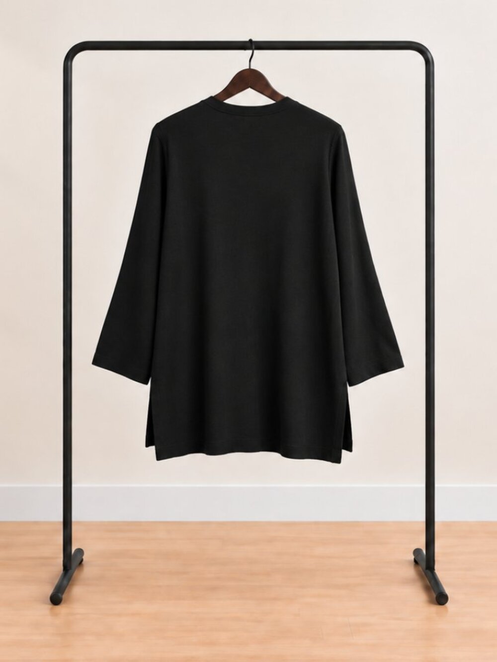 Blue Sky Clothing Black Cotton Bell Sleeve Cardigan | Size Small - Picture 4 of 6